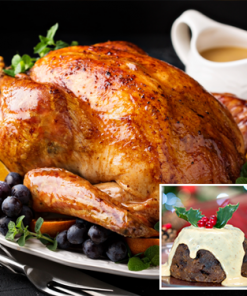 Roast Turkey and Christmas Pudding