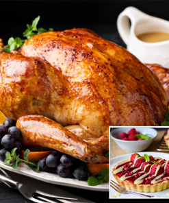 Roast Turkey | White Choc Raspberry Tart